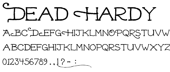 Dead Hardy font